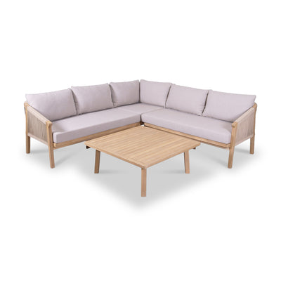 Roma FSC 5 Seater Corner Lounge Set with 90cm Square Coffee Table