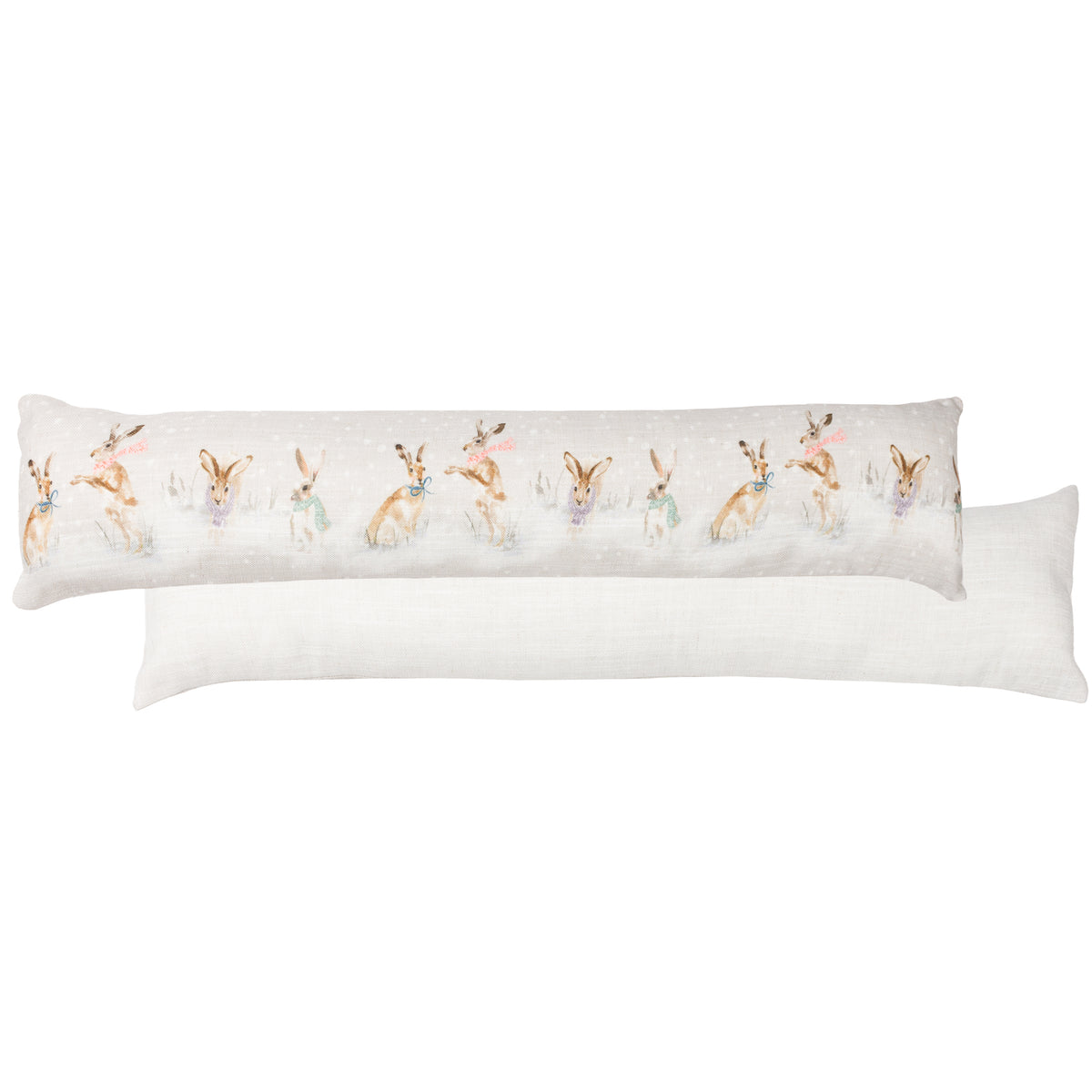 Snowy Hares Draught Excluder by Roseland Furniture
