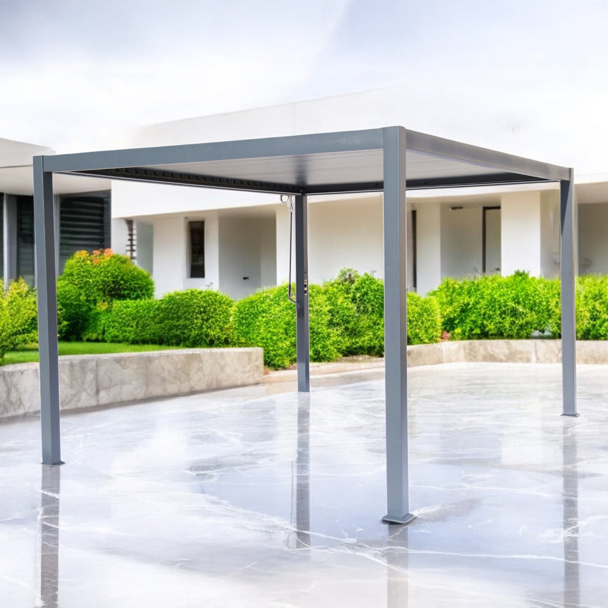 Sparta 3x3m Pergola Close1 from Roseland Furniture