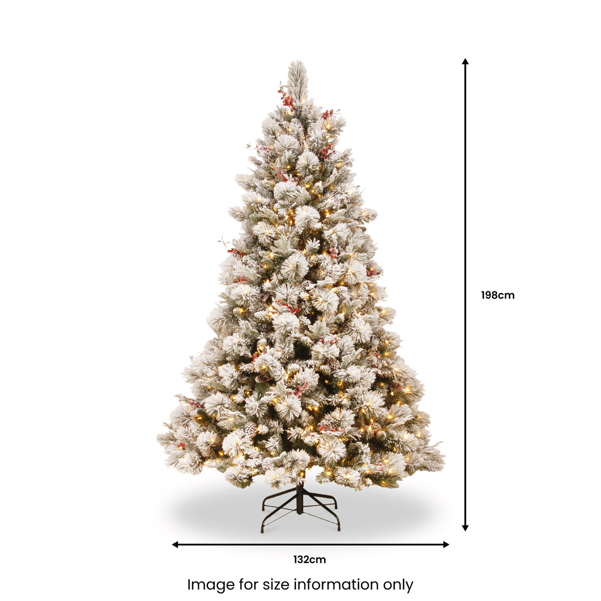 Snowy Bedford Warm White LED 6.5ft Christmas Tree from Roseland