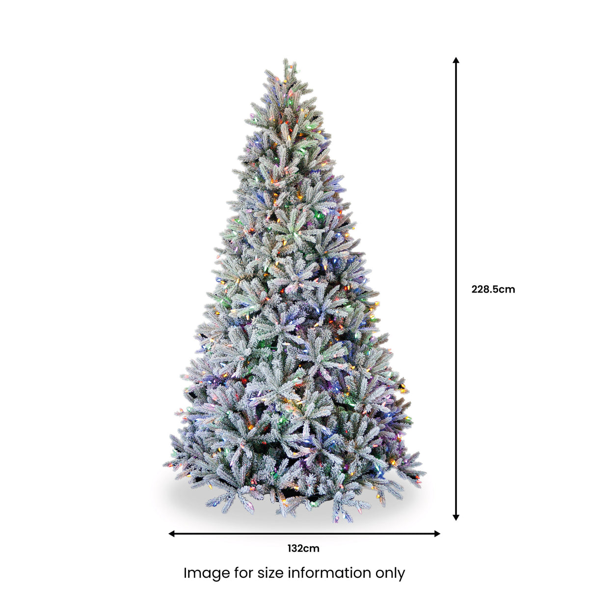 Snowy St Petersburg Fir Dual Coloured LED 7.5ft Christmas Tree from Roseland