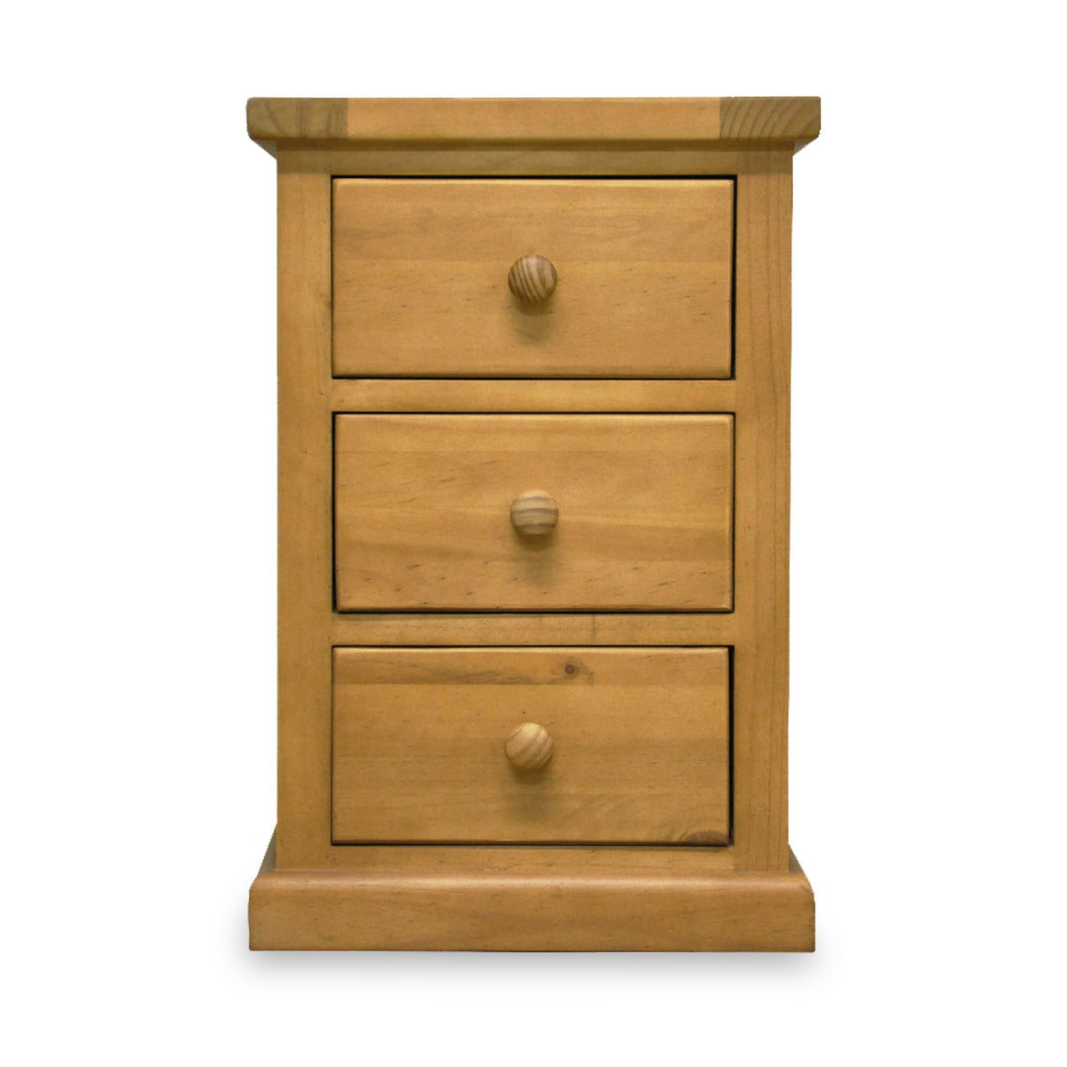 Chiswick Pine Large 3 Drawer Bedside from Roseland Furniture