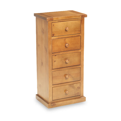 Chiswick Pine 5 Drawer Tall Boy Chest