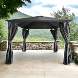 Titan 2.5m x 2.5m Galvanised Steel Gazebo Grey from Roseland Furniture