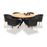 FSC 1 Tuscany 150cm Round Table w 6 Eden Night Chairs from Roseland Furniture