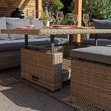 Wentworth Deluxe Rattan Sofa Lounge Set w Height Adjust Table from Roseland Furniture