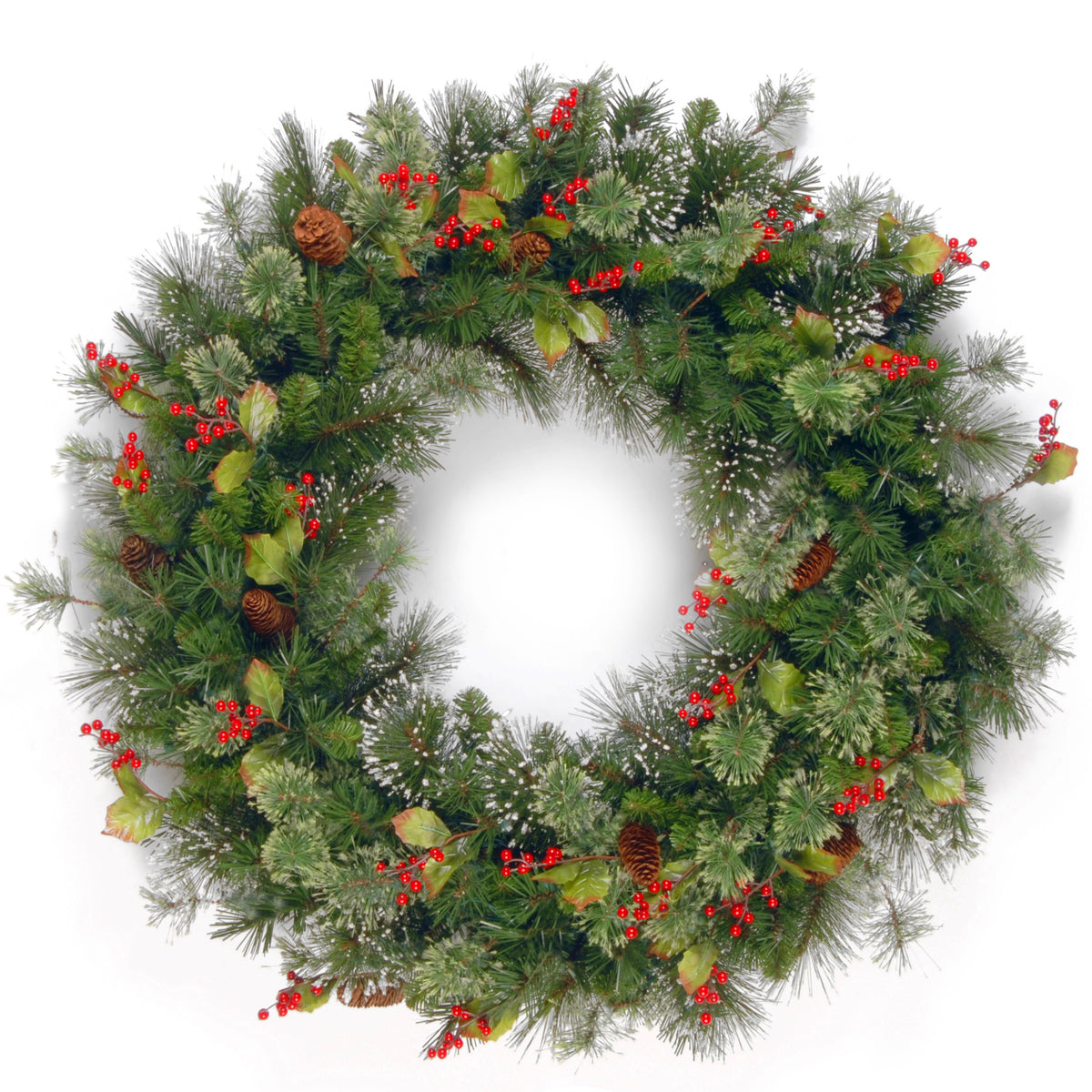Wintry Pine Wreath with Cones & Berries from Roseland Furniture