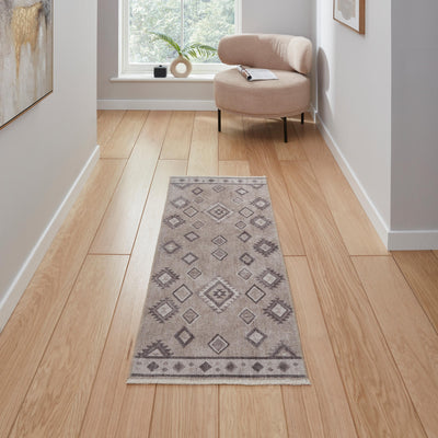 Linton Aztec Design Flatweave Washable Rug