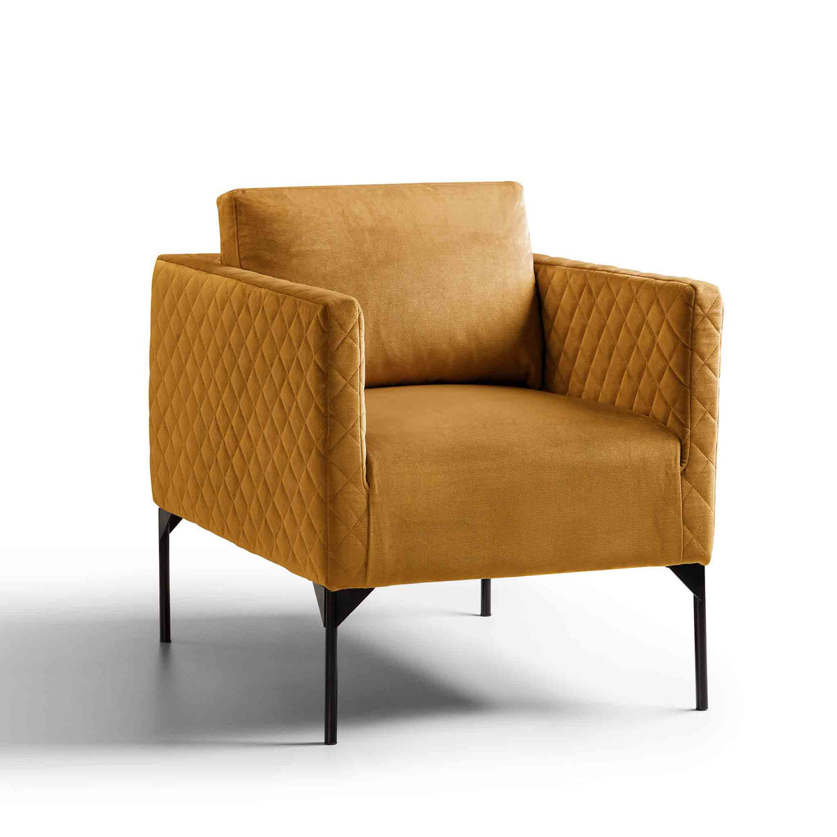 Bali Gold Velvet Accent Chair