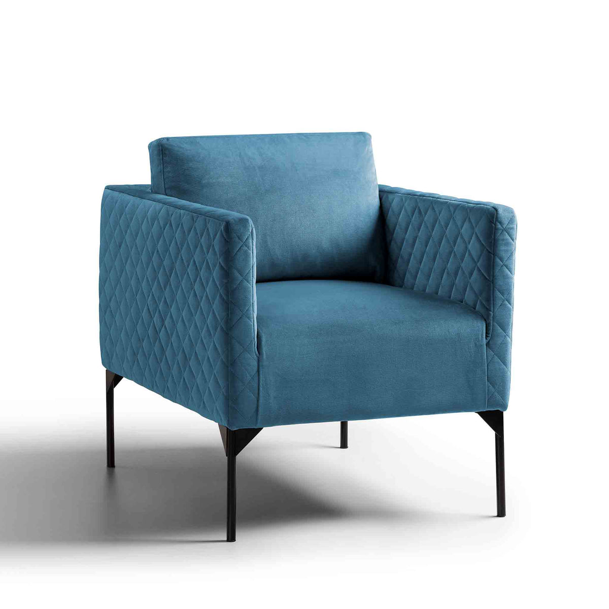 Bali Peacock Velvet Accent Chair