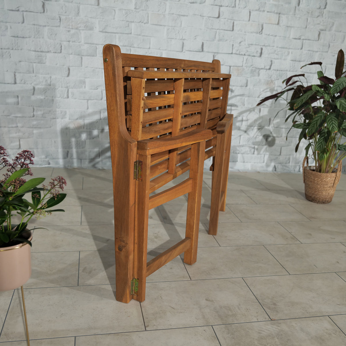 3 Seat Acacia Wooden Foldable Garden Bench