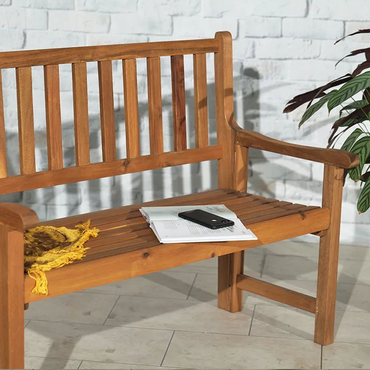 2 Person Wooden Folding Garden Bench