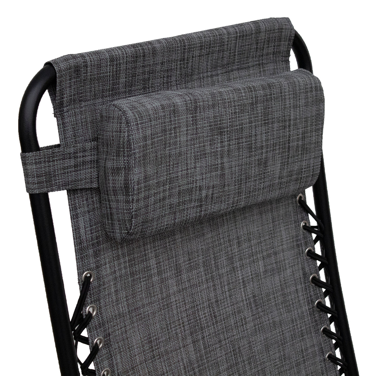 Zero Gravity Grey Garden Loungers with head cushion