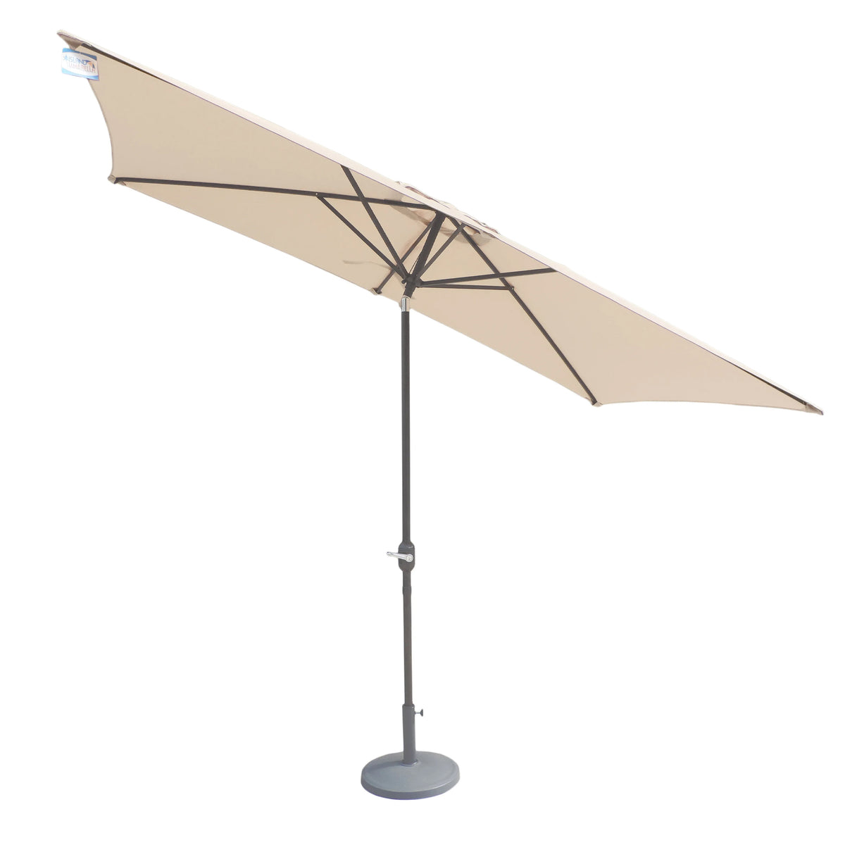 Ivory Cream Rectangular Parasol with Grey aluminium Frame from Roseland Home furniture