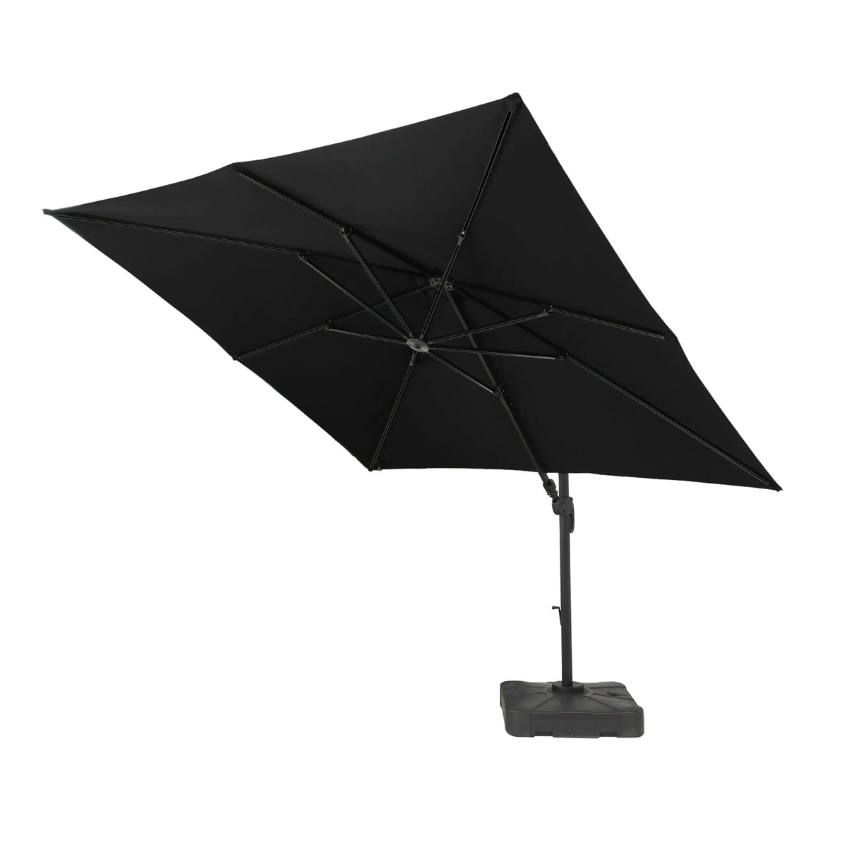 3m Square Deluxe Cantilever Parasol Umbrella with Base