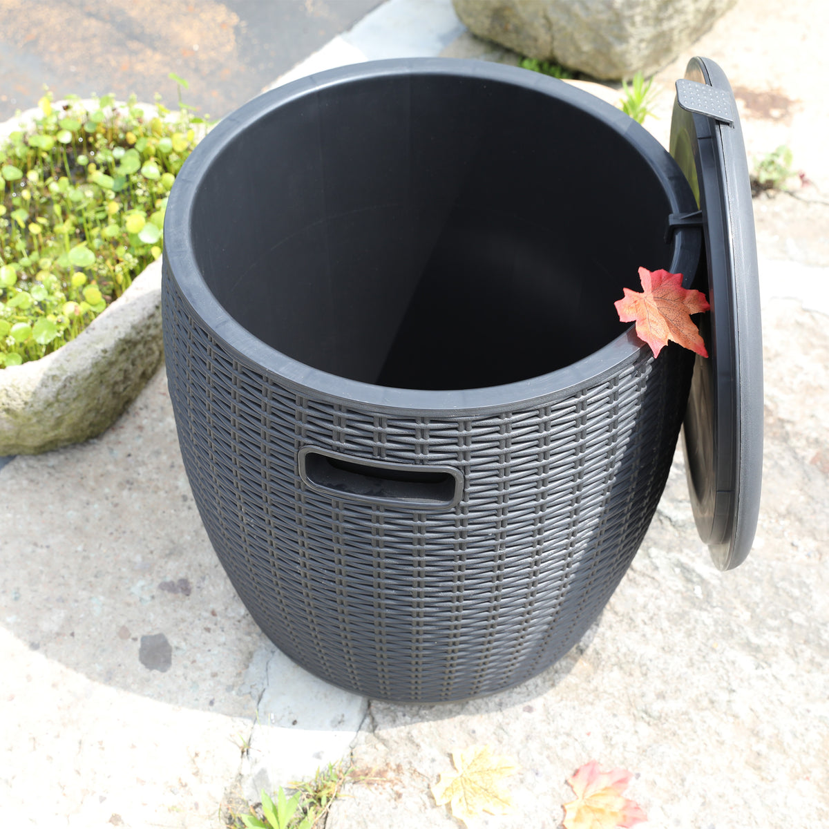 Faro Black Rattan Ice Bucket