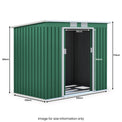 Ascot 7ft Galvanised Steel Shed dimensions