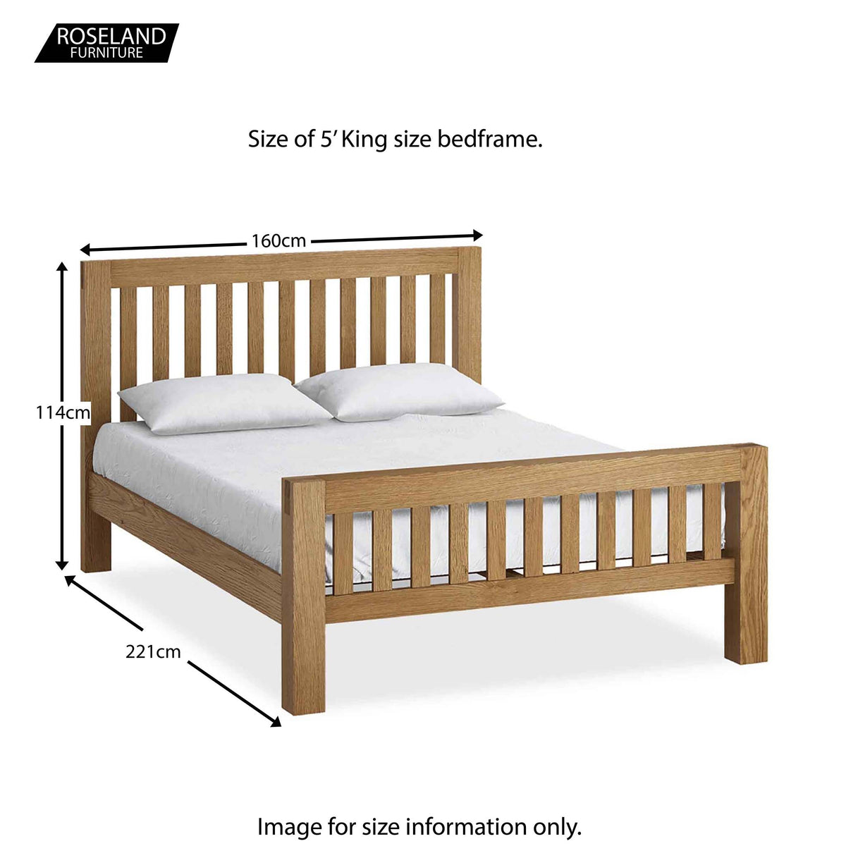 Abbey King Size Bed Frame - Size Guide