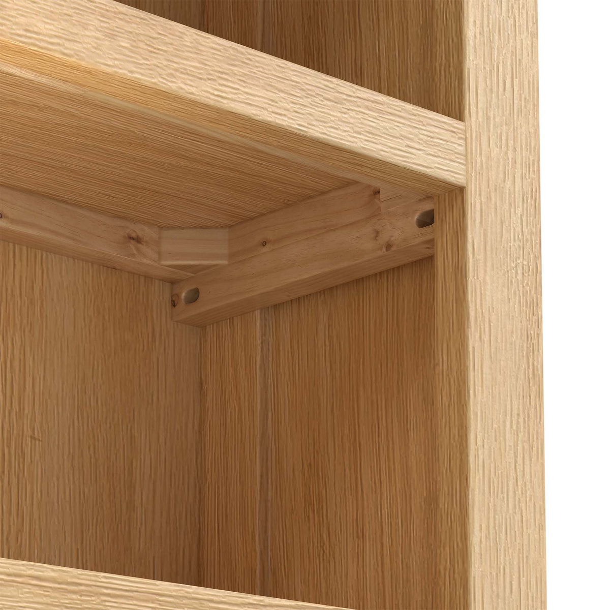 Abbey Waxed Oak Low Bookcase