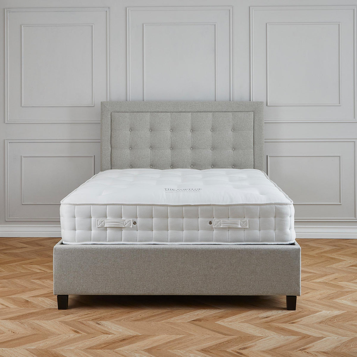 Ashley Oatmeal Upholstered Ottoman Storage Bed 