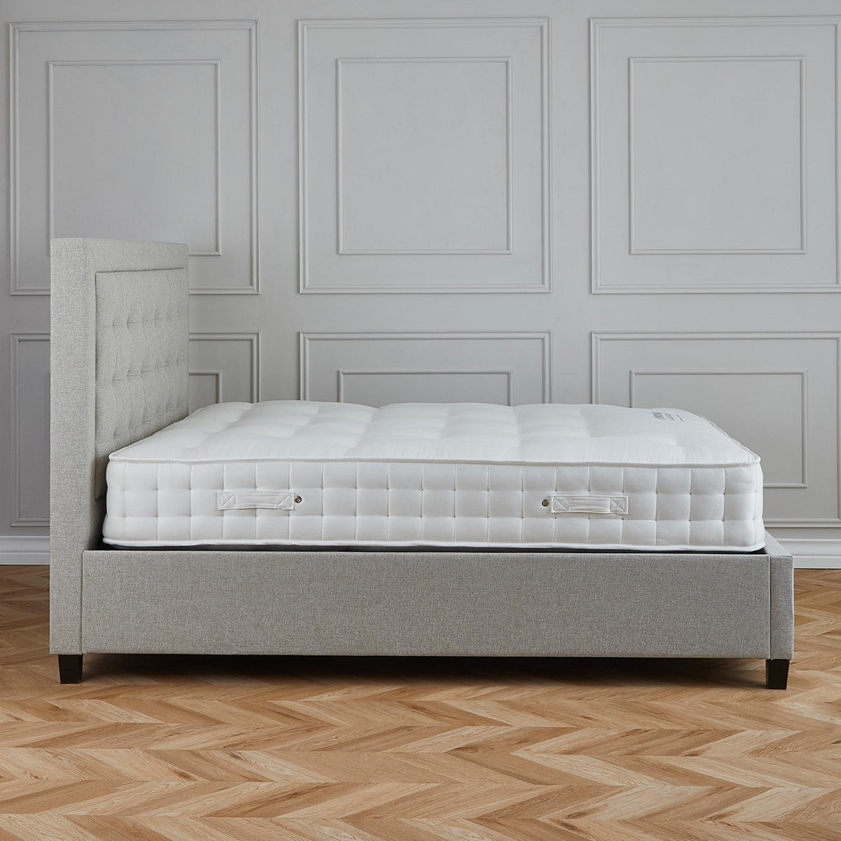 Ashley Oatmeal Upholstered Ottoman Storage Bed 