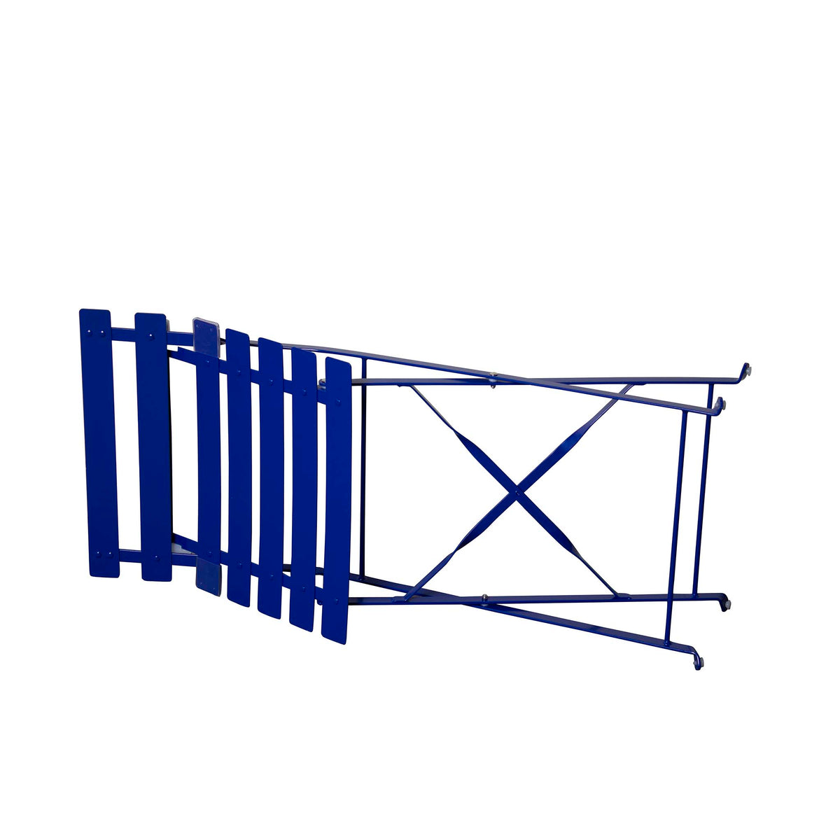 Bistro Blue Folding Table and Two Chairs - Chair folded