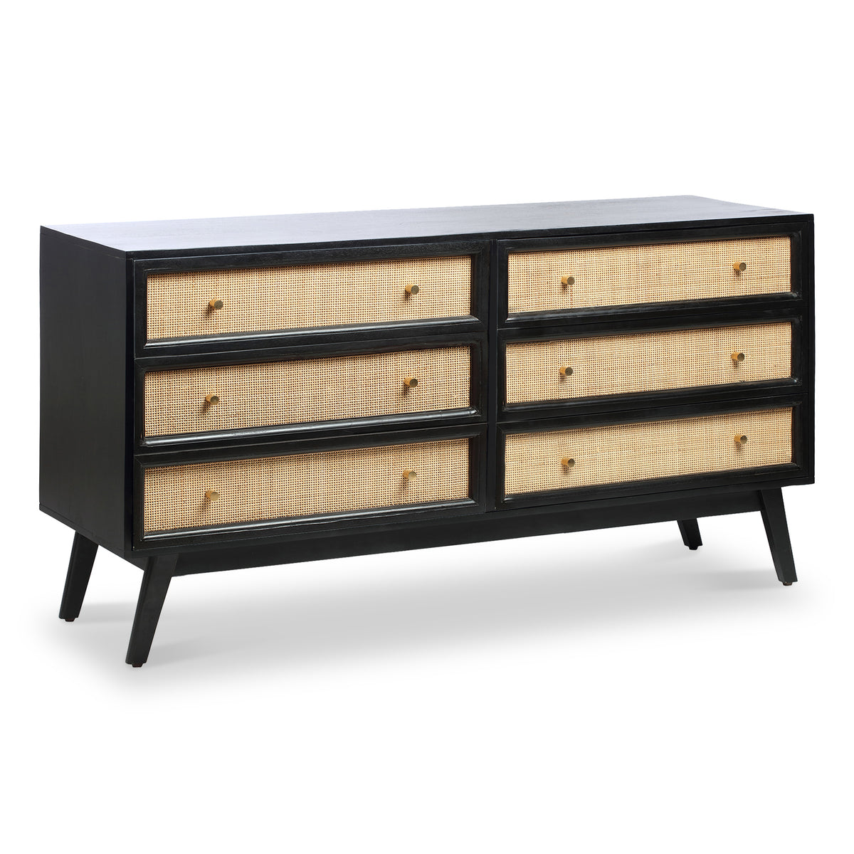 Venti Mango and Cane 6 Drawer Chest