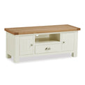The Daymer Large Cream Painted 120cm TV Stand Storage Unit from Roseland Furniture