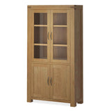 The Abbey Grande Oak and Glass Display Cabinet