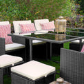 Cannes Grey 10 Seater Rattan Cube Dining Set