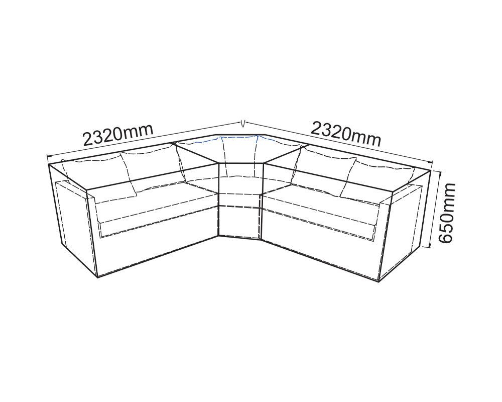Wentworth Lounge Grey Outdoor Furniture Heavy Duty Cover