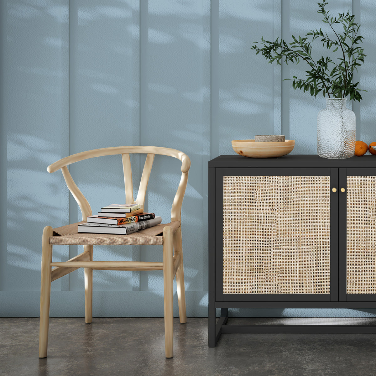 Natural Wishbone Chair from Roseland