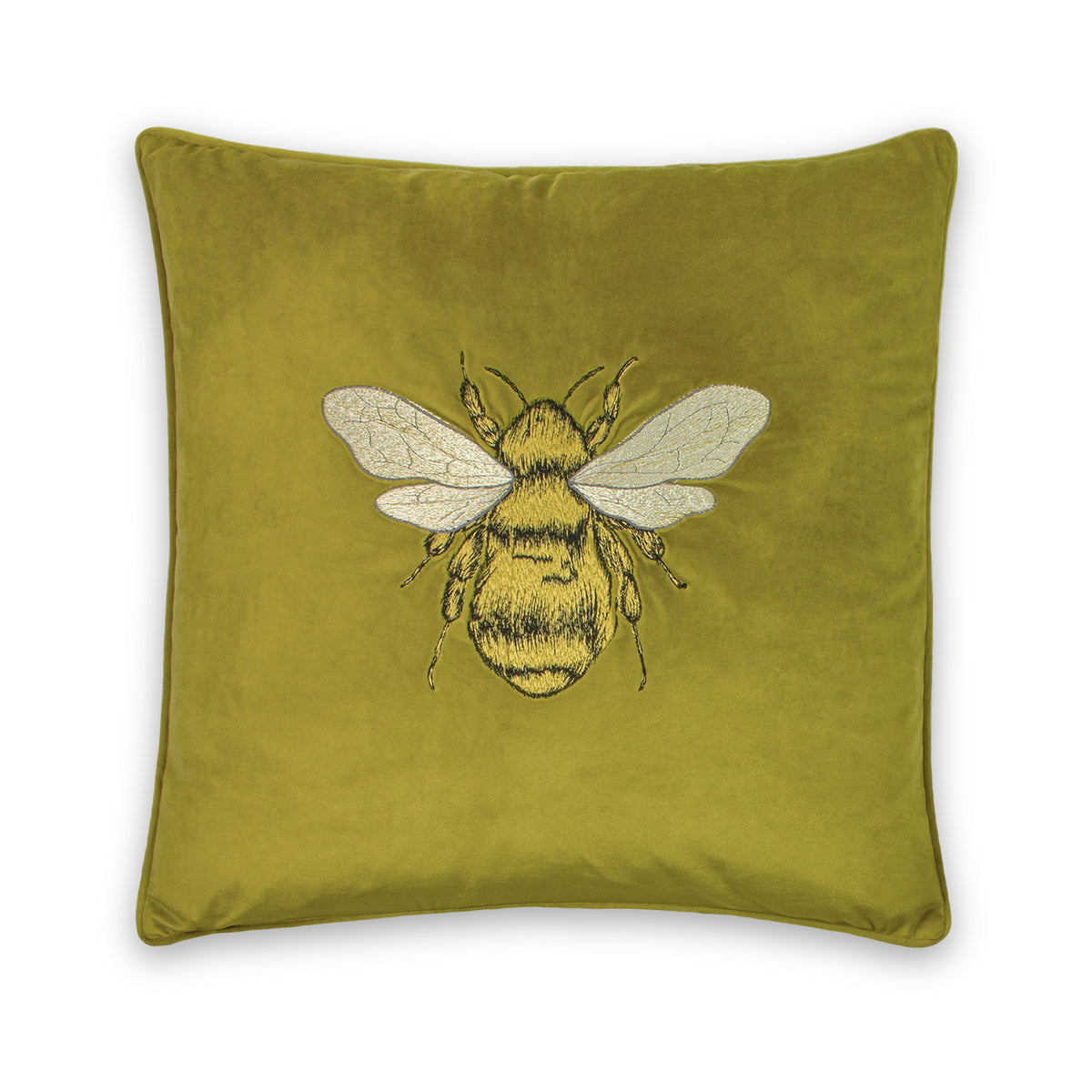 Claverton Polyester Cushion Silver | Olive