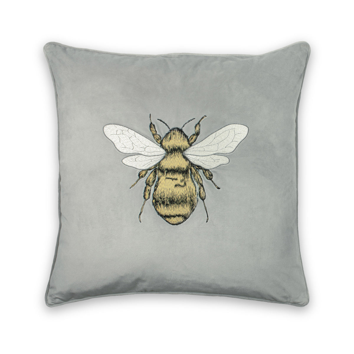 Claverton Polyester Cushion | Silver Grey