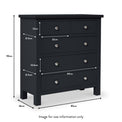 Cornish 2 over 3 Chest of Drawers dimensions