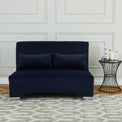 Cortez Midnight blue Velvet Upholstered Pull Out Sofa Bed for living room or bedroom
