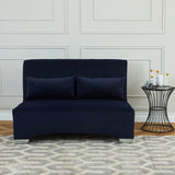 Cortez Midnight blue Velvet Upholstered Pull Out Sofa Bed for living room or bedroom