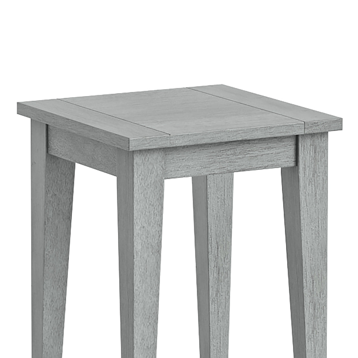 Elise Gris Grey Wooden Sofa End Table close up of table top