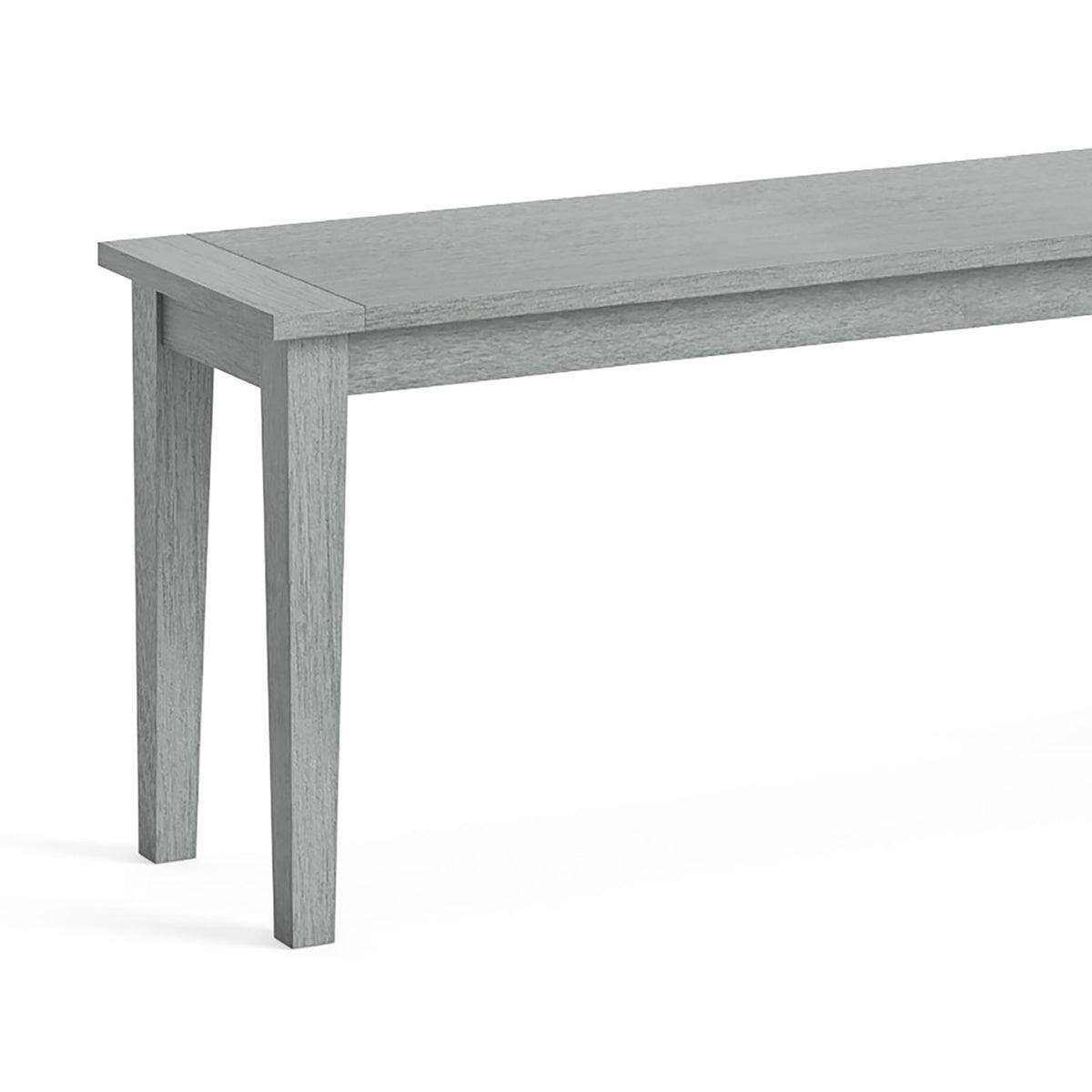 Elise Gris Grey Acacia 120cm Dining Bench close up of seat edge