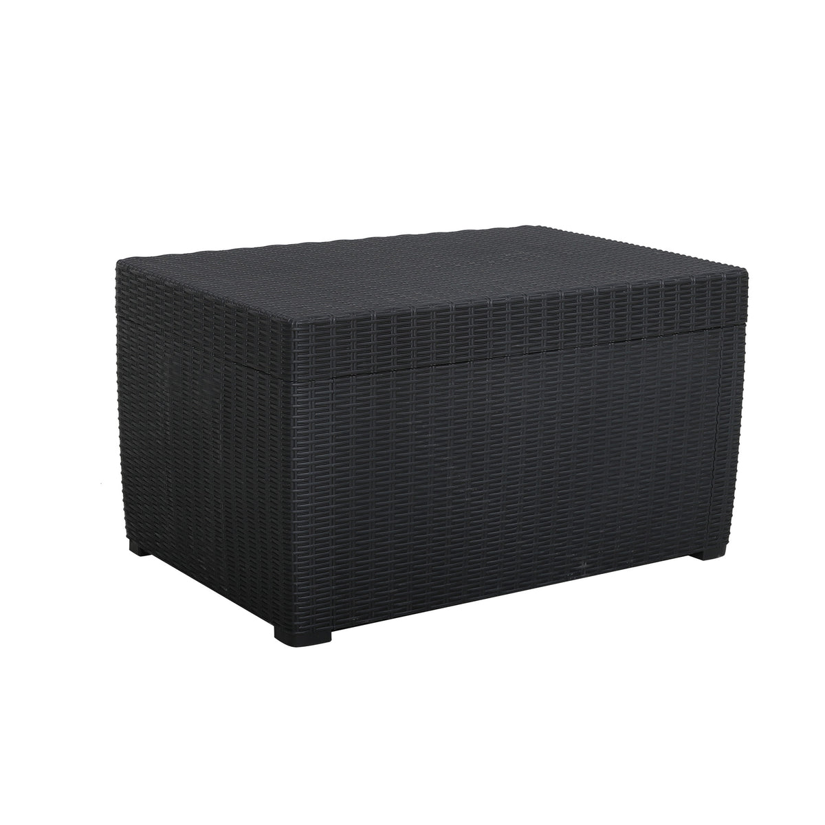 Faro Black 4 Seater storage lounge set coffee storage table