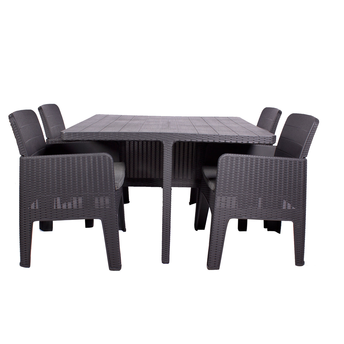 Faro 4 Seat Black Cube Dining Set