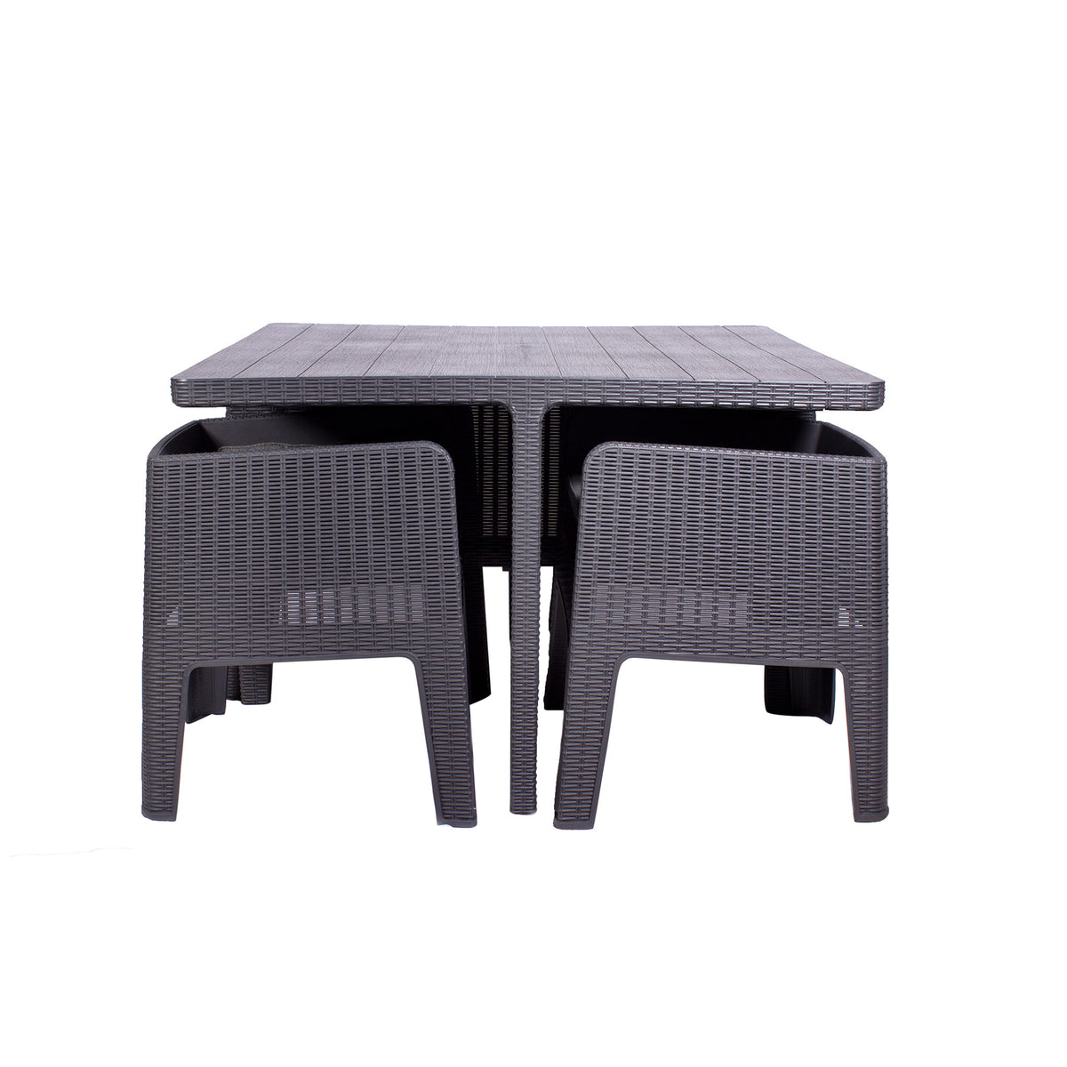 Faro 4 Seat Black Cube Dining Set compact veiw