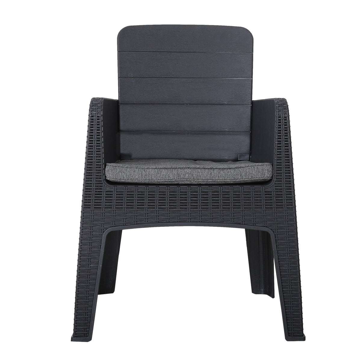 Faro Black 4 Seat Square Garden Dining Set Chair