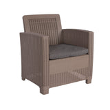 Faro grey taupe 4 Seater storage lounge set armchair