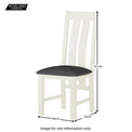 Padstow White Dining Chair - Size Guide