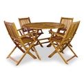 Brooklyn FSC Acacia Folding Armchairs Outdoor Dining Set from Roseland Furniture