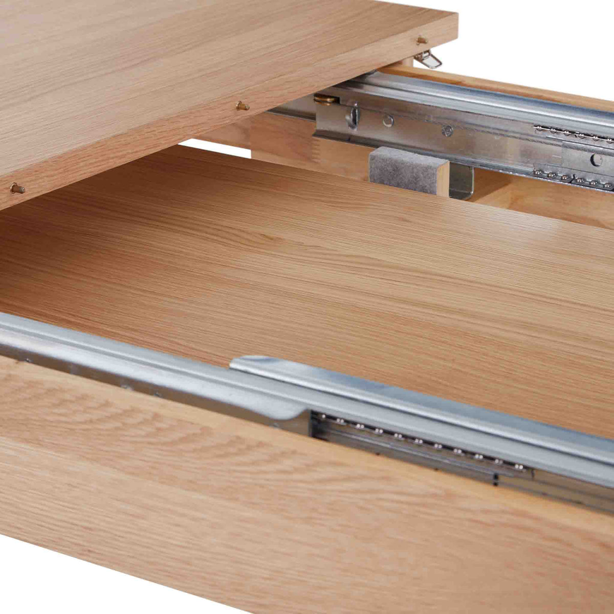 Falmouth Oak Extended Dining Table Extension Leaf runners