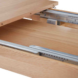 Falmouth Oak Extended Dining Table Extension Leaf runners
