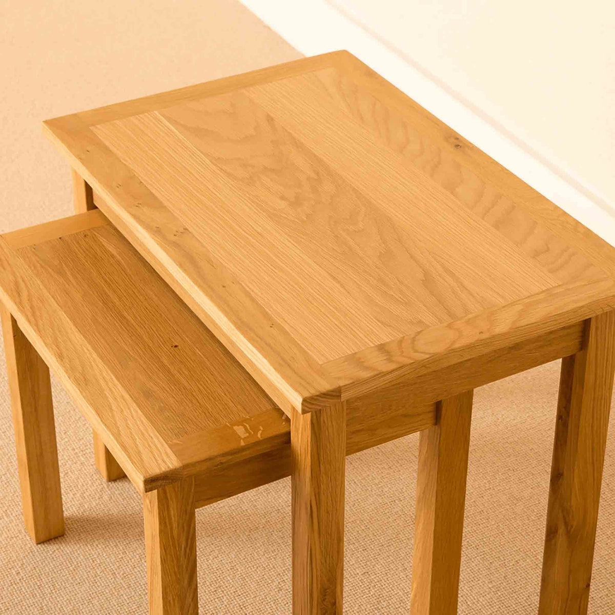 Top view - Newlyn Oak Nest Of Tables