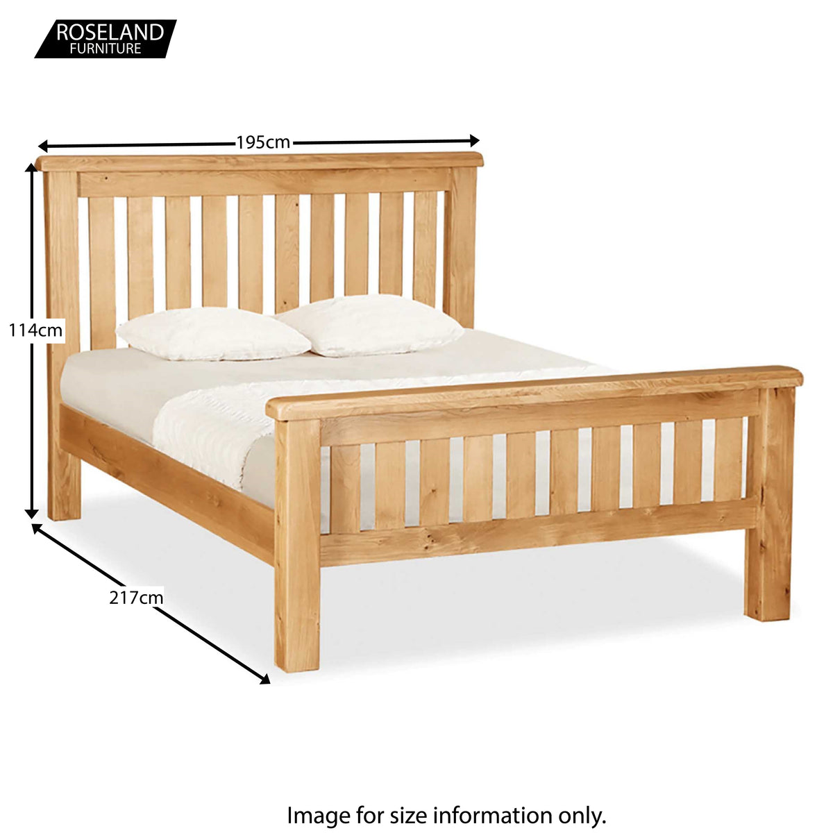 Zelah Oak Slatted Bed Frame